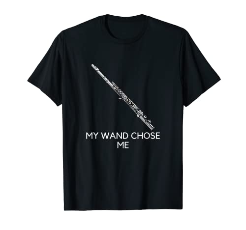 Funny My Wand Choose Me Cool Flauta Music Instrument Design Camiseta