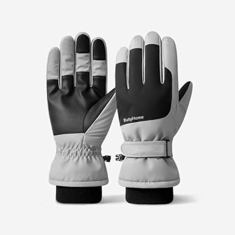 ButyHome Ski Snow Gloves - Waterproof Touchscreen Winter Gloves for Men Women Outdoor Sports - Keep Warm in Cold Weather Cover