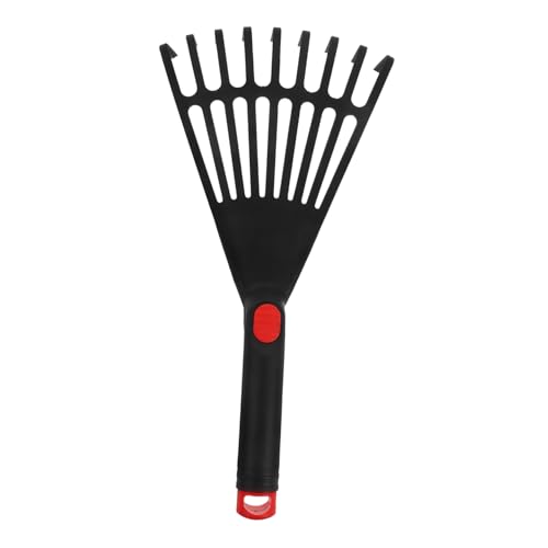 Tofficu Rastrello Da Giardino Plastica Per Foglie Strumento Compatto Per Giardinaggio Con Manico Ergonomico Ottimo Per Rimozione Foglie e Del Giardino