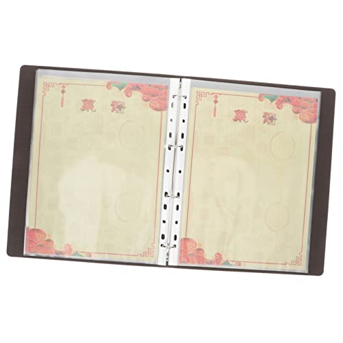 Alipis Restaurant Menu Binder 4x6 Recipe Cards Holder Family Recipe Binder Menu Sleeves Restaurant Supply