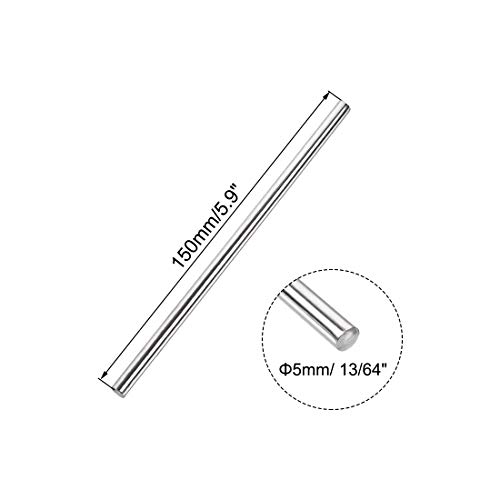 Uxcell A19102800UX0103 5Mm X 150Mm 304 Stainless Steel Solid Round Rod thumb #1