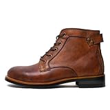 Glorixen Men's Vintage Lace Up Chelsea Combat Boots...