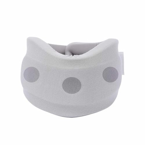 護頸 グッズ 柔らかい ネック サポート 睡眠用 家庭用 お出かけ用に 男女兼用 持ち運びに便利な 折り畳み 通気性 クッション 首サポート 長時間のデスクワークに 首元リラックス 仕事や学業-ライトグレー