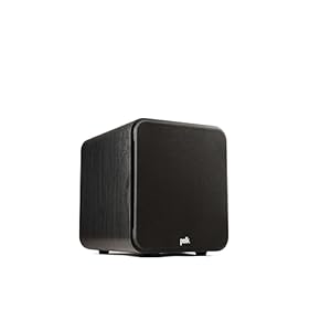 Polk Audio Signature Elite ES8 Subwoofer (Black), 8″ Long-Throw Woofer with Mineral-Filled Polymer Cone, 100W Class D Amplifier, Front Firing Home Subwoofer, Time-Smart Phase Control