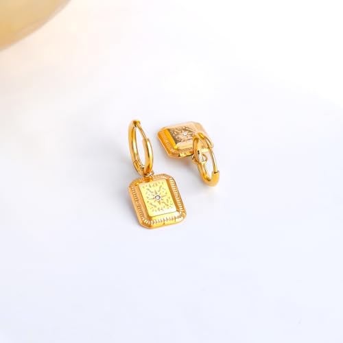 Image of Rubans Demi Fine Stainless Steel Hoop Earrings Daily Gift for Women & Girls