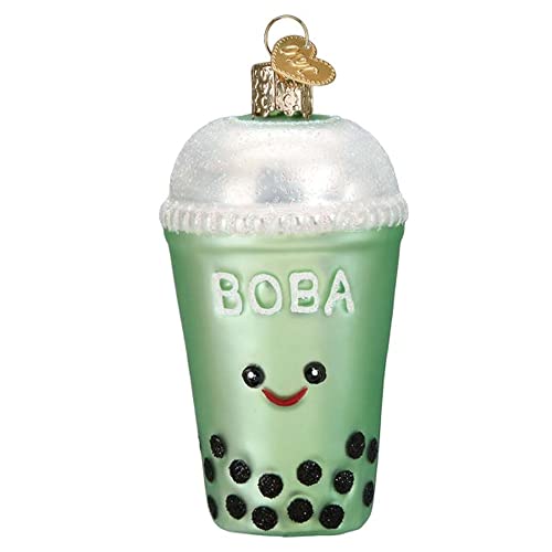 Old World Christmas Boba Tea Glass Blown Ornament for Christmas Tree