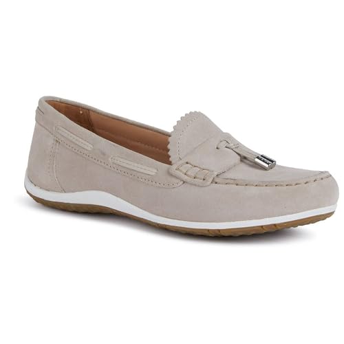 Geox D Vega Moc A, Mocasin Mujer, Color Pardo, 39 EU