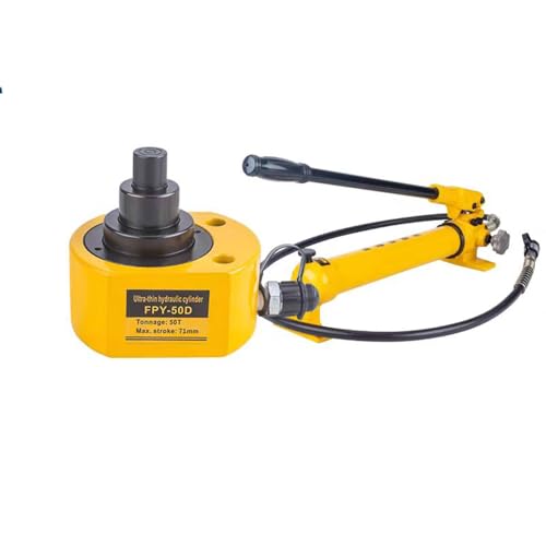 50 Ton Hydraulic Ram Jack Hand Pump Kit for Heavy-Duty Industrial Use, Powerful Lifting Tool for Automotive and Construction Applications