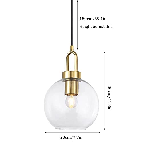 Lámpara de techo de cristal transparente para iluminar mesas oscuras 8