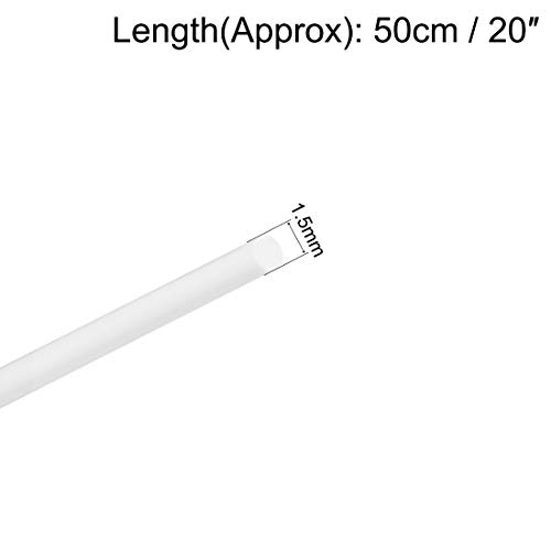 Image of uxcell ABS Styrene Plastic Round Bar Rod,1 /16 inch Dia 20 inch Length,White for Architectural Model Making DIY 4pcs