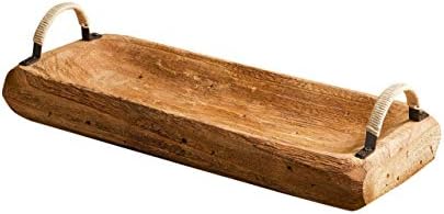 Your Heart's Content Rustic Wood Coffee Table Tray with Handles, ...
