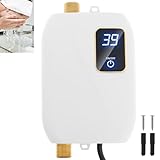 3000W Tankless Water Heater, 110V Portable Electric Water Heater with Digital Display & Overheat Protection, Instant Water Heater Under Sink, On Demand Water Heater for Kitchen Bathroom RV