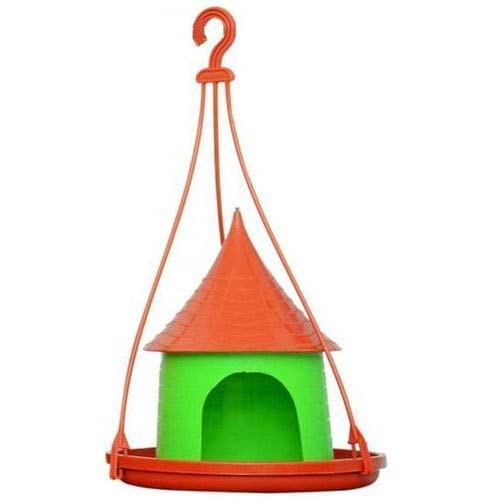 Kelexx Plastic Bird House | Bird Nest | Bird Cage for Small Birds, Birds Breeding House, Ouse for Loving Birds, Finches and Parakeet Cocktails (Green)