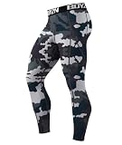 [Boyzn] メンズ スポーツタイツ フォーシーズン 【UVカット 吸汗速乾】 コンプレッションウェア ストロングストレッチパンツ フィットネスウェア ランニングタイツ パワーストレッチ Camo Army Green-M