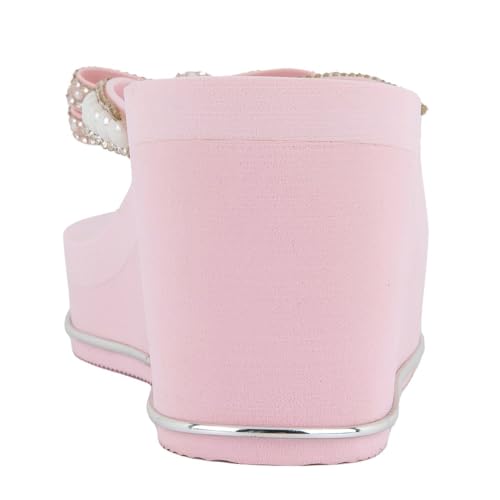 Image of Juicy Couture Women's Wedge Platform Flip Flops, Fashion Beach Sandals with Soft Footbed and Thong Style