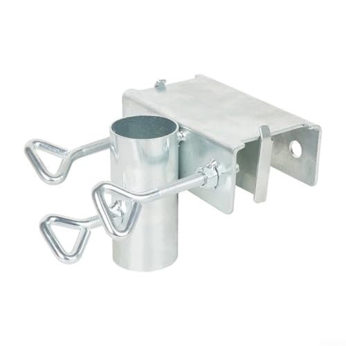 Oniissy Soporte de poste de paraguas para exteriores, soporte de montaje de abrazadera de metal para muebles de jardín, riel de terraza, silla de playa, mesa de patio con soporte de diámetro de poste