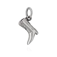 NKlaus 10260 Cowboy Boot Pendant 12 x 8 mm Silver Pendant Amulet Talisman, Silver