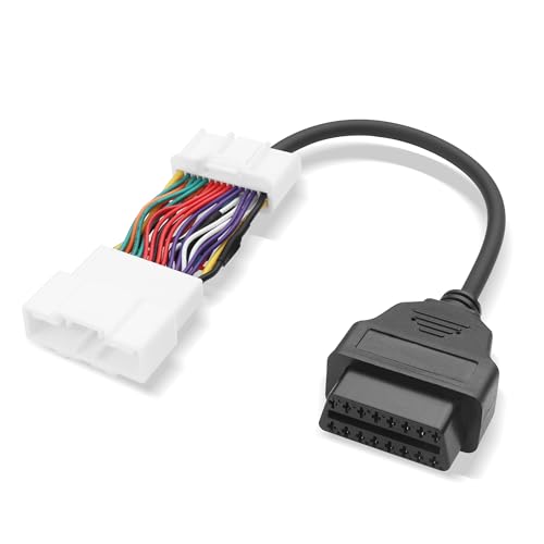 YAODHAOD OBD2 Diagnostic Cable for Tesla Model 3/Y (2019 and After), 26 Pin to 16 Pin Diagnostic Connector, Compatible with OBD2 Scanner, OBDII Code Reader - 30CM