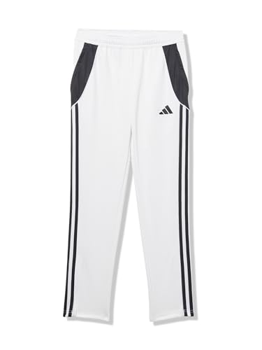 adidas Girls Tiro 24 Training Pants, White/Black, Small