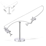 Dufuphae Fisherman Balancing Sculpture,Balancing Fisherman,Kinetic Fishing Sculpture,Balance Art for Your Space,Balance Art Sculptures Toy for Home Office Art Deco,Sliver