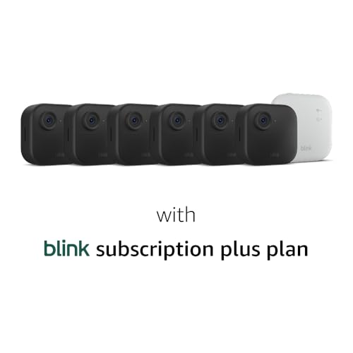 Image of Blink Outdoor 4 XR + 1-Year Subscription - Wireless smart security camera, two-year battery life, extended range. Sync Module XR included - 6 camera system