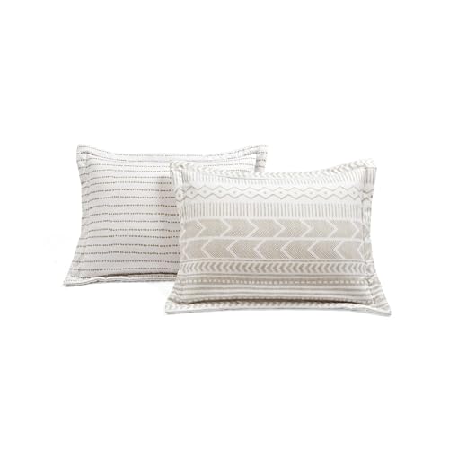 Lush Decor Hygge Geo Reversible 5 Piece Comforter Set, King,