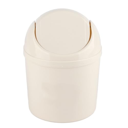 Joyzan Mini Papelera de Mesa, Papelera de Escritorio Pequeña Bote Basura Papelera Baño con Tapa Presión Contenedor íntima Escritorio Ahorro Espacio Hogar Cocin Cubo Papelera Plástico Oficina Reciclar