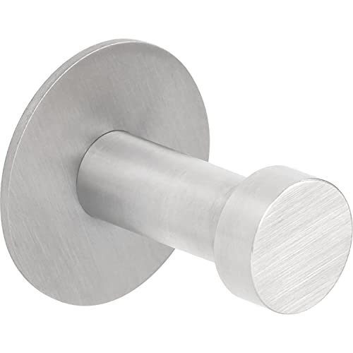 Alles Im Griff Gancio Da Parete Pirwa 1 – Gancio Appendiabiti Da Parete Singolo – Gancio Appendiabiti Con Piastra Di Base Profondità 32 Mm, In Acciaio