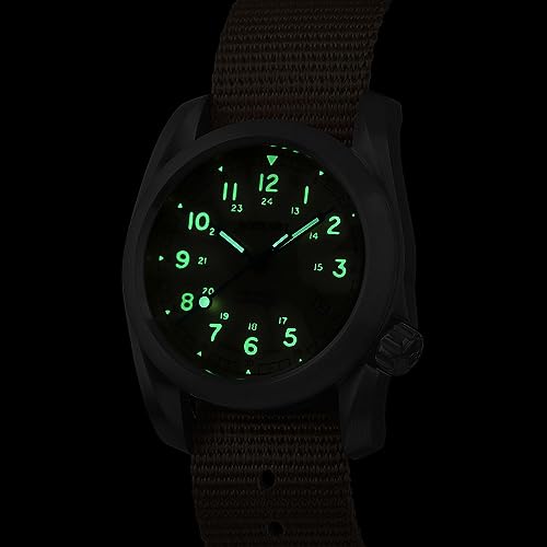 Image of BODERRY Men's Watch Titanium Automatic Field Watch 40mm Military Watch Day Date Function 100M Waterproof with Titanium Bracelet Japanese Mechanical Movement & Screw Down Crown-Voyager