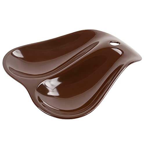 Hutzler Twin Double Spoon Rest, one size, Brown, (3507)