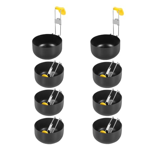 8pcs Egg Poacher Pan Nonstick Metal Poached Egg Maker with Collapsible Hang Ear,Dia 8cm Poaching Eggs Cooker Foldable Egg Boiler Poachers Cookware Kitchen Tool