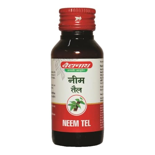 Image of Baidyanath Asli Ayurved Neem Oil (Tel) - 50 ml | Ayurvedic Herbal Oil for Skin, Hair & Scalp Care