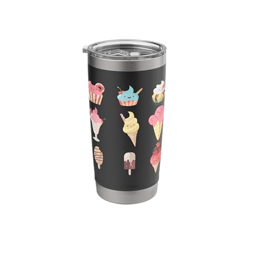 Summer Deserts Ice Cream Eclair Sundaes Cupcakes Stainless Steel Insulated