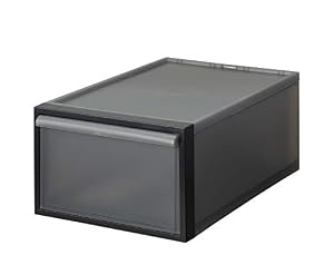 ライクイット (like-it) 収納ボックス 約幅32×奥52×高21.4cm 日本製 クローゼットシステム 引出し M ブラック CS-D2 累計販売数270万台突破