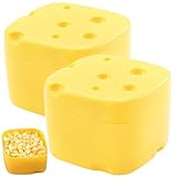 Vistnale Contenitore per Formaggio a Fette per Frigorifero|2 Pezzi Contenitore per Formaggio per Frigorifero, in Plastica per Alimenti da 350 ml, Porta Fette Riutilizzabile a Tenuta Stagna con Cop