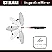Steelman 29-Inch Telescoping Auto Inspection Mirror, Durable Steel, Articulating 3.25-Inch Round Mirror, Contoured Grip