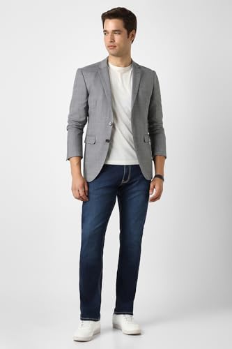 Image of Peter England Men's Regular Fit Denim Jeans for Daily Casual Wear