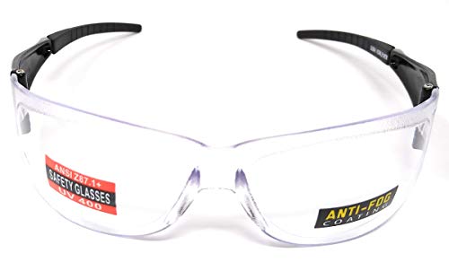 Global Vision Clear Motorcycle Glasses UV400 Shatterproof Wraparound Biker Sunglasses and Storage Pouch