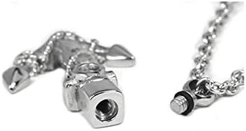 Anchor Cremation Urn Necklace for Ashes Women Men Keepsake Stainless Steel Pendant Ashes Holder Memorial for Dad Mom Grandma Grandpa - Image 2