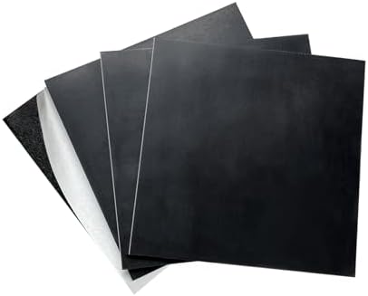 4 Pcs Neoprene Rubber Pads with Adhesive Backing 1/8 in Thick x 4 in x 4 in