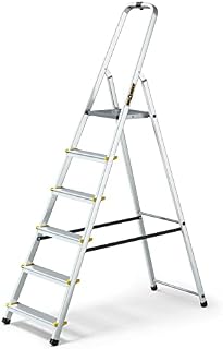 Aluminium Step Ladder 6 Tread Trade & DIY | Lightweight Platform Steps | EN131 Ladder