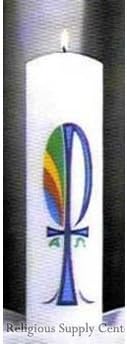 Religious Supply Center Chi-Rho Candle