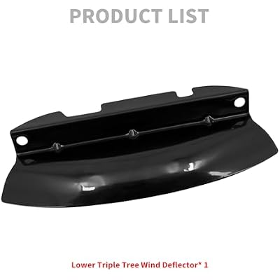 Motorcycle Lower Triple Tree Wind Deflector Fit for Harley Touring Electra Glides Road Glides Road Kings Street Glides 2014-2024 (Black)