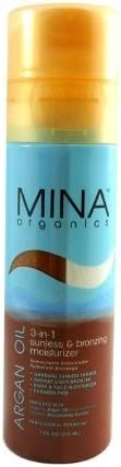 Mina Organics Argan Oil 3-N-1 Sunless & Bronzer Moisturizer 7oz