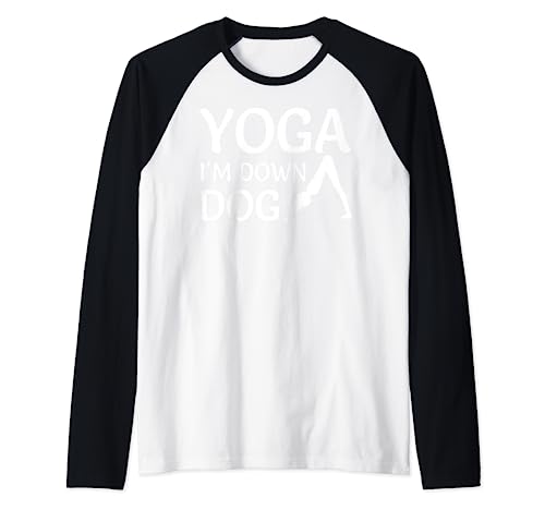 Yoga I'm Down Dog Camiseta Manga Raglan