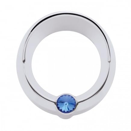 United Pacific 20830 - Gauge Bezel - Signature Freightliner Small Gauge Cover With Visor - Blue Diamond