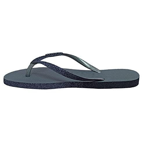 Chinelo SANDALIAS HAVAIANAS SLIM SPARKLE FC Havaianas Feminino, Cinza,