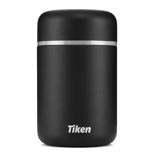 Image of Tiken Stainless Steel Vacuum Insulated Food Jar - 28oz Leakproof Container for Hot & Cold Meals, Wide Mouth Lunch Box with Bowl Lid, Dishwasher Safe, for Work, Outdoor