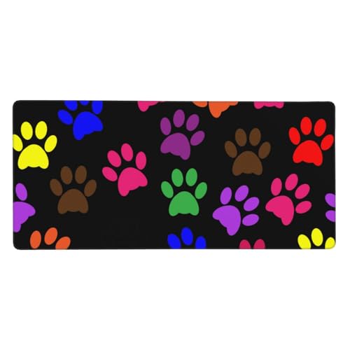 Tapis de souris grand format xxl empreintes de pattes tapis de bureau 40x90