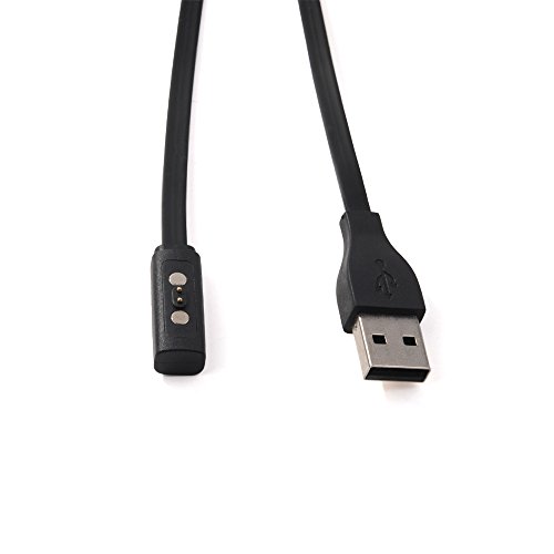 Kissmart Compatible With Pebble Time Round Charger, Replacement Charging Cable Cord For Pebble Time Round Smart Watch (2 Pack) #TOP3